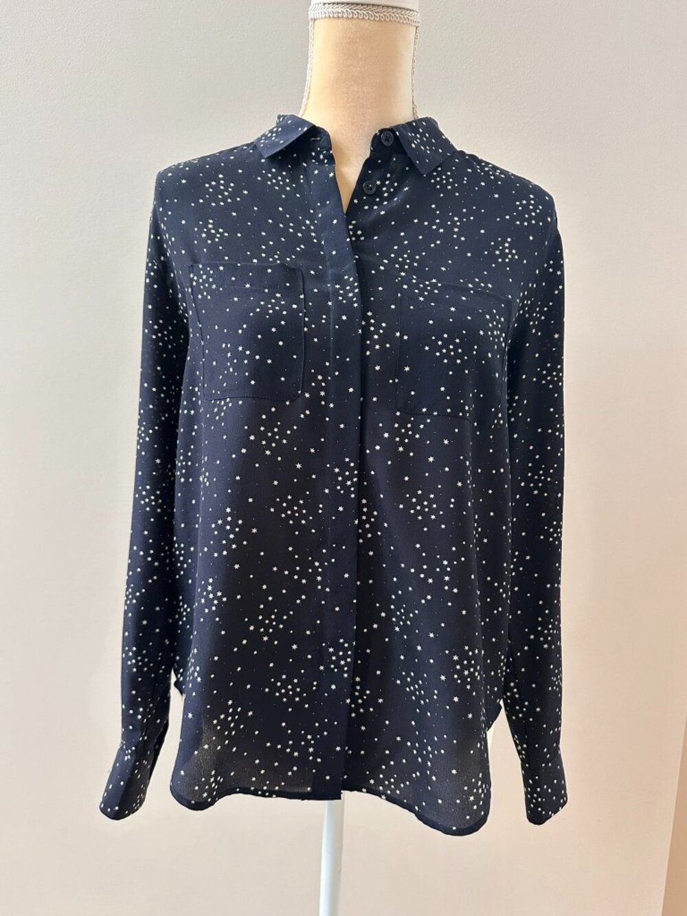 Ann Taylor Silk Button-Up Shirt – Size S